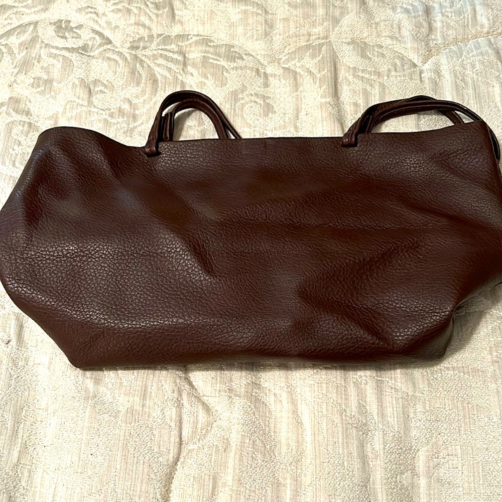 Brown purse with inside clutch